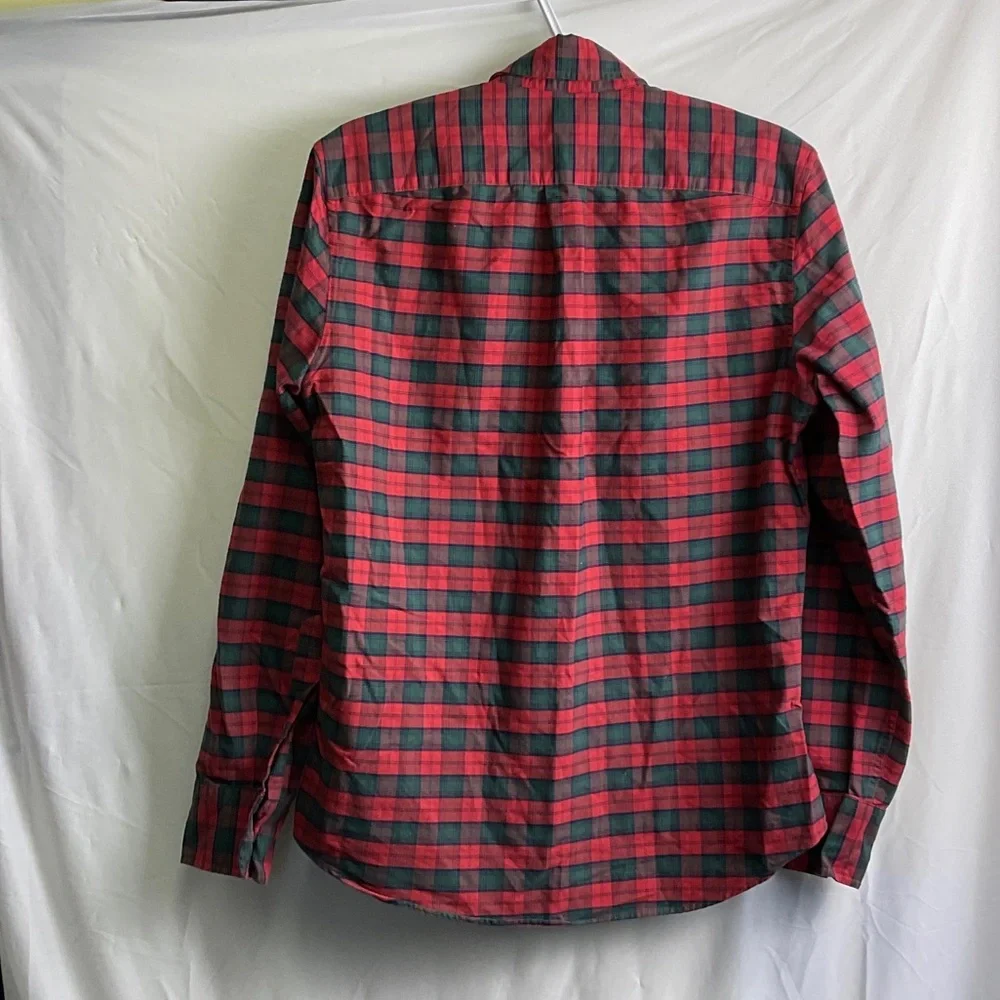 JCrew Mercantile Red and Green Plaid Button Down Shirt